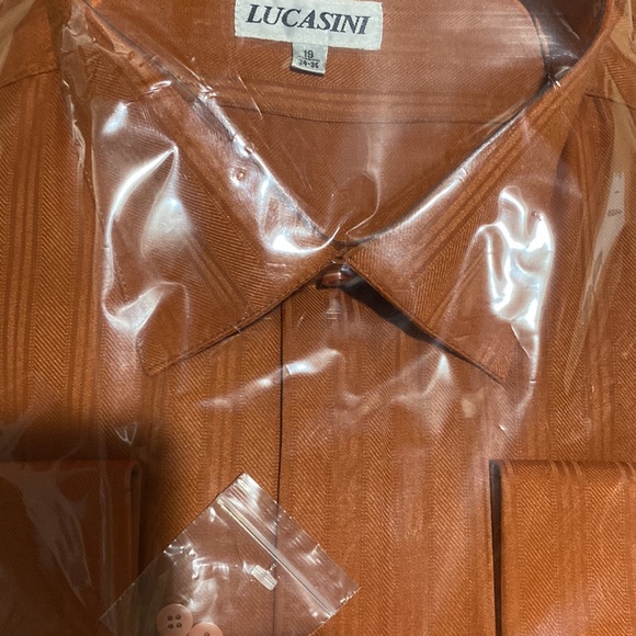Lucasini Rust Color Dress Shirt - Picture 4 of 4